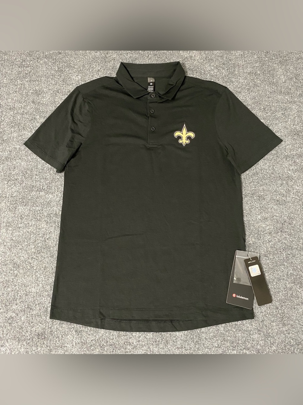Lululemon New Orleans Saints Evolution Performance Mens M Polo Shirt NWT